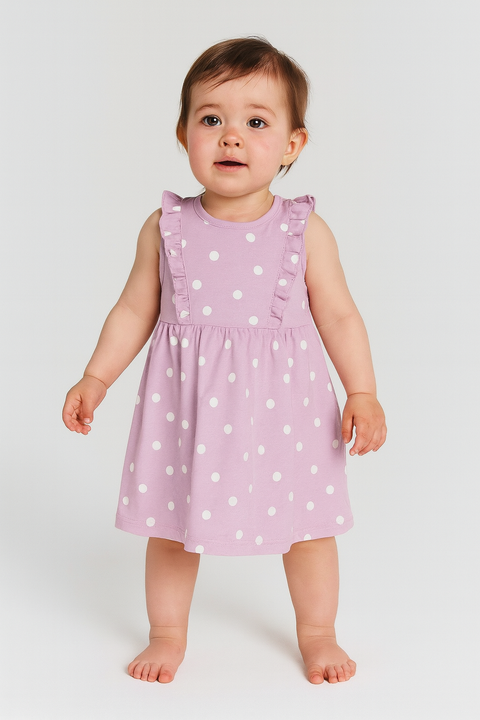 Sinsay Fox & Bunny Baby Girl's Lavender Dress With Ruffle Details | Sinsay In Lebanon
