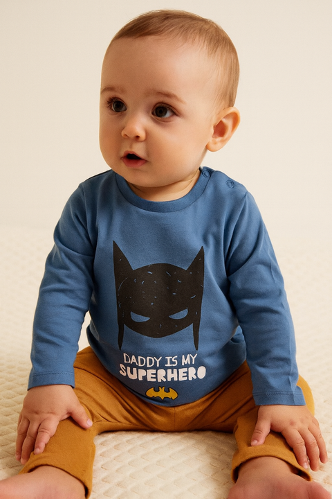 Sinsay Fox & Bunny Baby Boy's Blue Batman Blouse | Sinsay In Lebanon