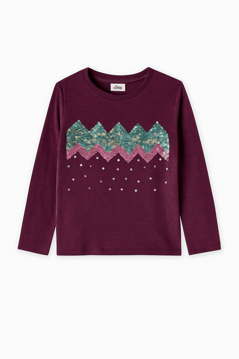 S.Oliver Girl's Purple Long-Sleeve Blouse |S.Oliver in Lebanon