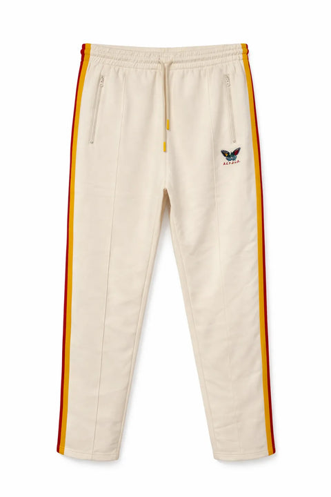 Agtawh Men's Cloud Cream 3 Stripe Logo Sweatpants | Agtawh In Lebanon