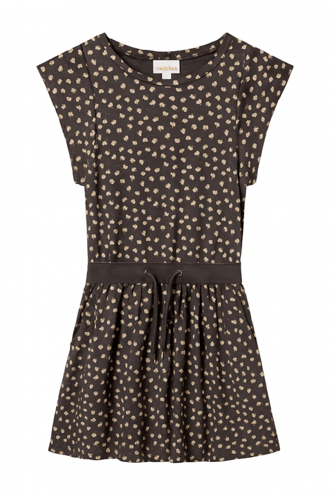 POMPdeLUX Girl's Brown Short-Sleeve Dress | POMPdeLUX in Lebanon