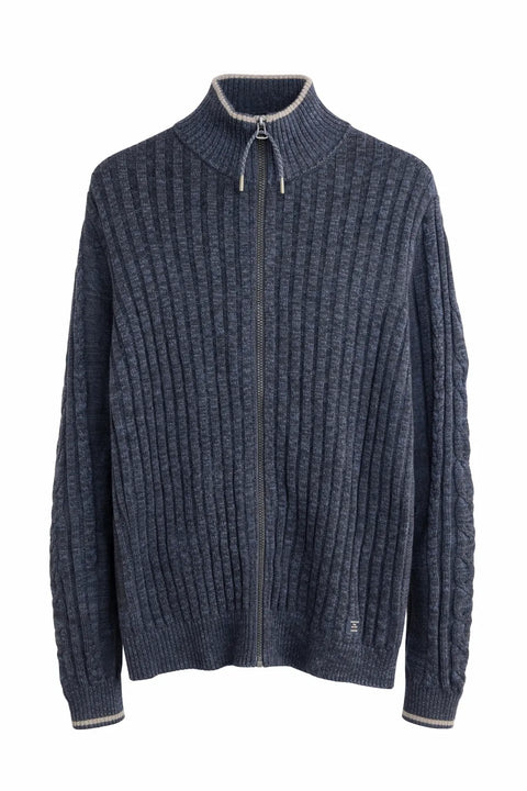 Lerros Men's Navy Blue Knitted Zip-Up Sweater | Lerros In Lebanon