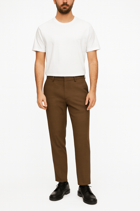 Only & Sons Men's Brown Slim Fit Chino Trousers | Only & Sons In Lebanon