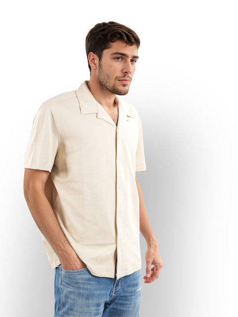 Celio Men's Beige Short Sleeve Shirt |Celio  in Lebanon