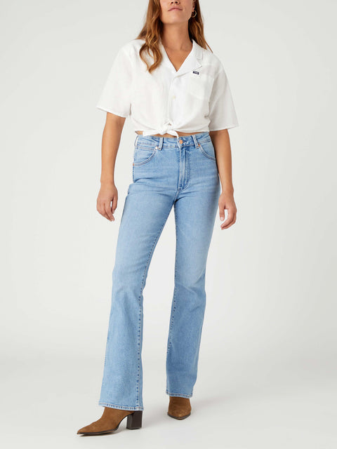 Wrangler Women's White Tie Resort Shirt | Wrangler In Lebanon