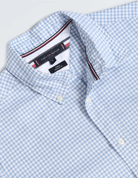 Tommy Hilfiger Men's Blue & White 1985 Oxford Gingham Shirt | Tommy Hilfiger In Lebanon
