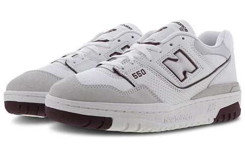 New Balance Unisex White & Burgundy 550 Sneakers | New Balance In Lebanon