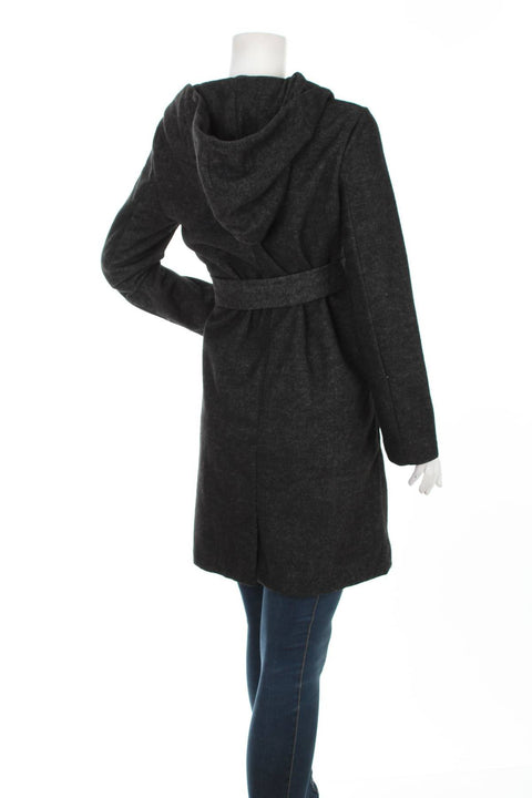 Fresh Made Women's Dark Gray Hooded Coat | Fresh Made In Lebanon