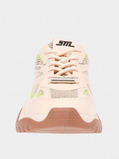 Steve Madden Women's Bone & Lime Synthetic Aventura Sneakers  | Steve Madden In Lebanon