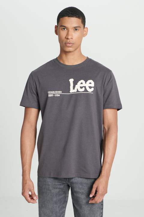 Lee Men's Grey Regular Fit T-Shirt | Lee In Lebanon