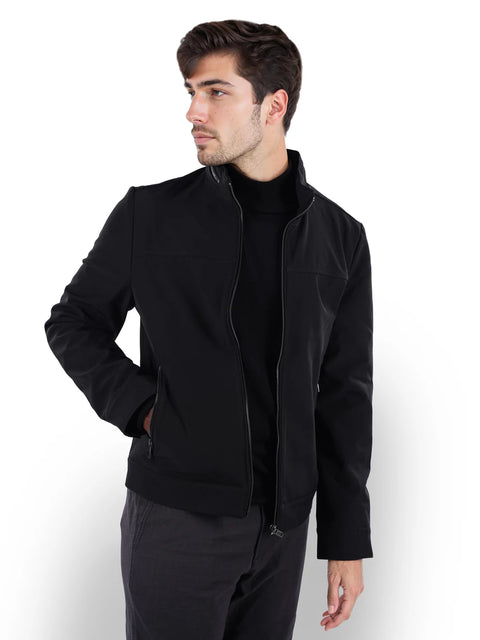 Celio Men's Black Solid Regular Fit Jacket|Celio In Lebanon