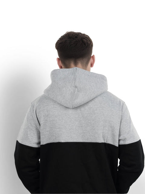 Celio Men's Black & Gray Colourblock Regular Fit Cotton Hoodie|Celio In Lebanon