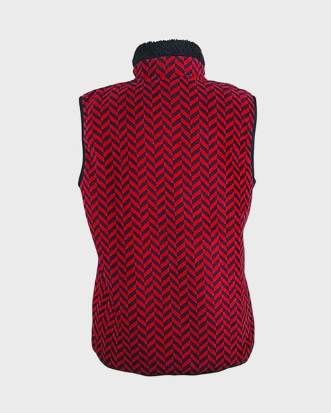 Karen Scott Women's Red Fleece Vest  100027214MS FE324 (zone9)