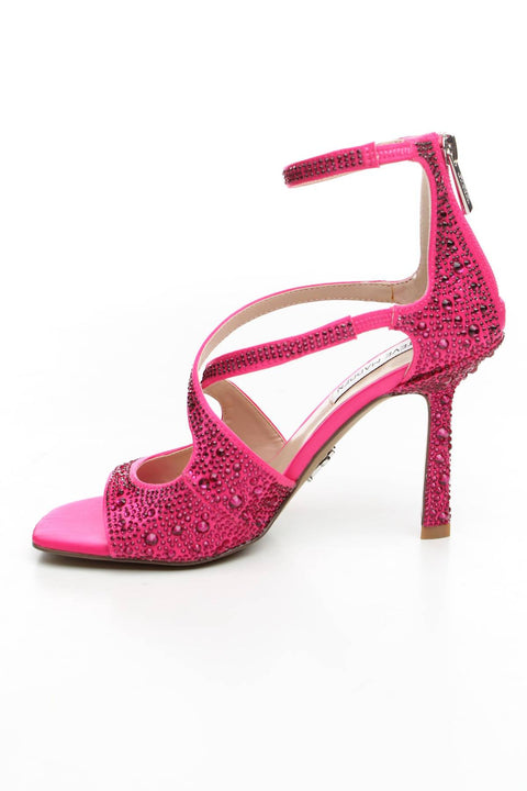 Steve Madden Women's Luminous Pink Rhinestone Reclaimed-J Sandals | Steve Madden In Lebanon
