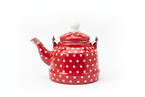 Liyang Red Dotted Enamel Coated Kettle (TK505) 2.5L | Liyang In Lebanon