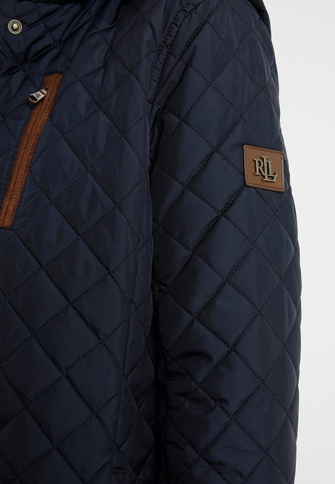 Lauren Ralph Lauren Women's Navy Quilted Hooded Jacket | Lauren Ralph Lauren In Lebanon