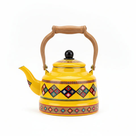 Liyang Yellow Enamel Coated Kettle (TK505) 2.5L | Liyang In Lebanon