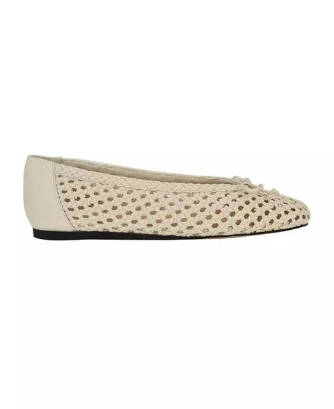 Calvin Klein Women's Off White Zatoria Woven Ballet Flats | Calvin Klein In Lebanon