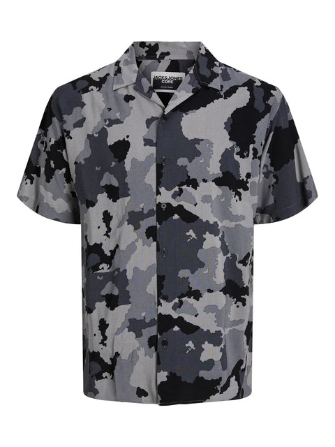 Jack & Jones Men’s Short-Sleeve Grey Camouflage Print Shirt | Jack & Jones in Lebanon