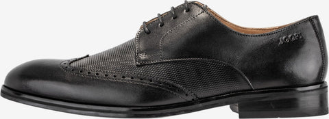 Joop Men's Black Pero Kleitos Lace Up Cow Leather Casual Shoes | Joop In Lebanon