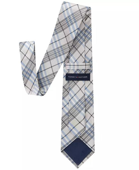 Tommy Hilfiger Men's Blue & Beige Modesto Plaid Tie | Tommy Hilfiger In Lebanon