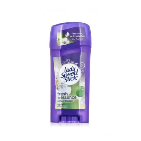 Purple deodorant stick with 'Lady Speed Stick' branding on a white background