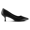 My Soft Women's Black Low Heel Kitten Heels