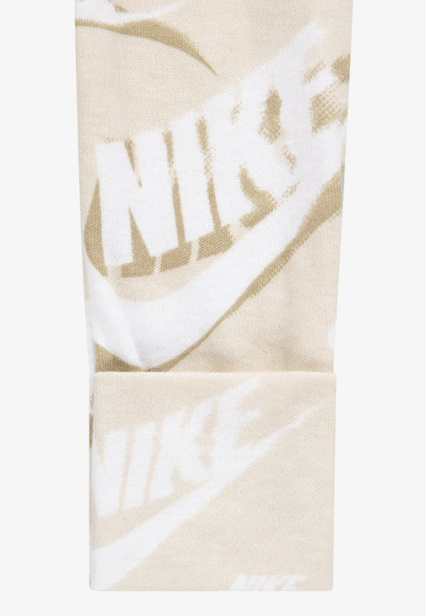 Nike Baby's Light Orewood Brown Printed Interlock Footed Coverall | Nike In Lebanon