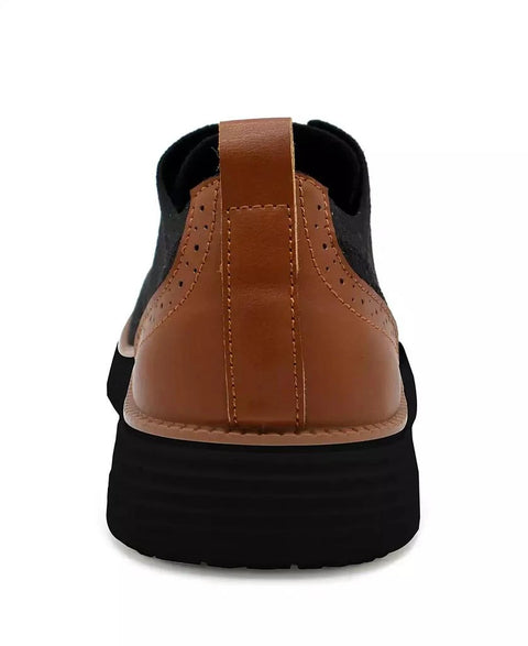 Akademiks Men's Black Olney Wingtip Knit Oxford Sneaker |Akademiks In Lebanon