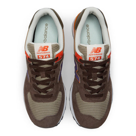 New Balance Men's Brown Orange 574 Sneakers | New Balance In Lebanon