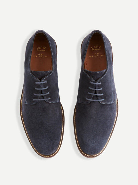 Celio Men's Navy Blue Swede Casual Shoes | Celio In Lebanon