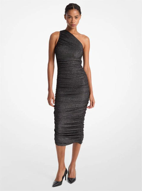 Michael Kors Women’s Metallic Black One-Shoulder Dress | Michael Kors In Lebanon