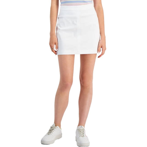 Tinseltown  Women's White 1/2 Zip Mini Skirt | Tinseltown in Lebanon