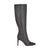 Nine West Women's Black Leather High Knee Richy Heeled Boots