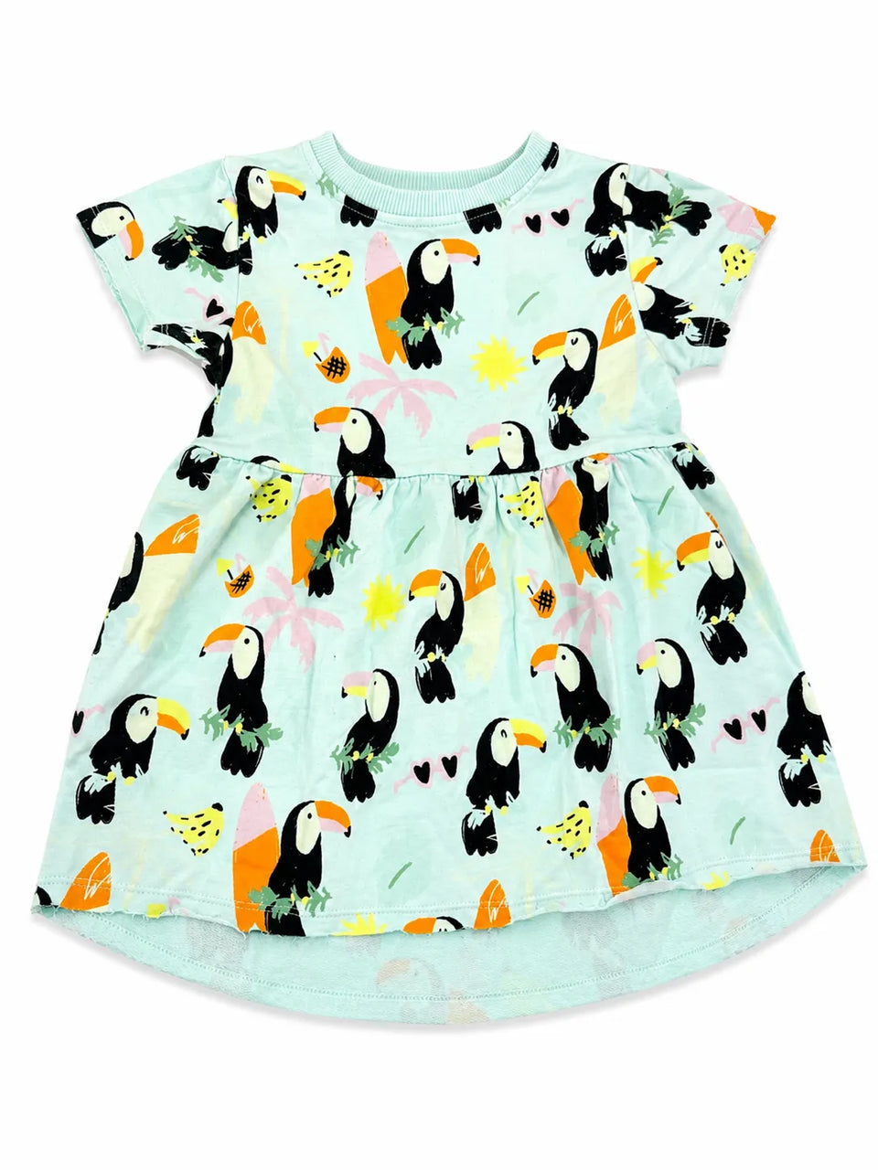 Zara Baby Girl's Aqua With Animal Printed Dress | Zarain Lebanon