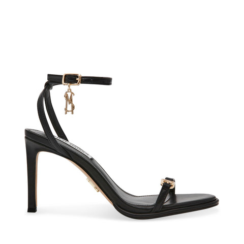 Steve Madden Women's Black Leather Kelsi Heel Sandals|Steve Madden In Lebanon