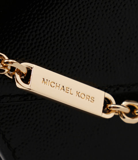 Michael Kors Women's Black Grace Metallic Leather Medium Envelope Clutch | Michael Kors In Lebanon