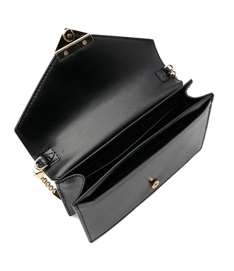 Michael Kors Women's Black Grace Metallic Leather Medium Envelope Clutch | Michael Kors In Lebanon