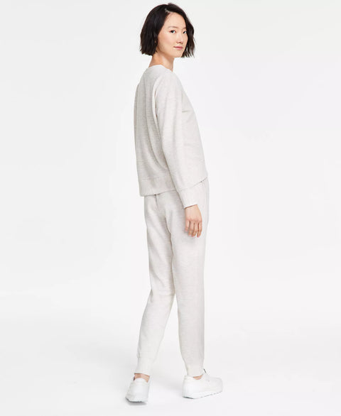 ID Ideology Women's Beige Ribbed Sweatpants | ID Ideology In Lebanon