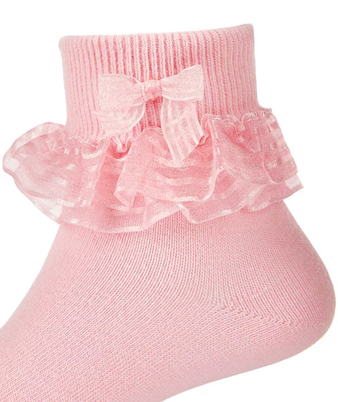 Trimfit Girl's Pink/White 3-Pack Decorative Socks | Trimfit In Lebanon