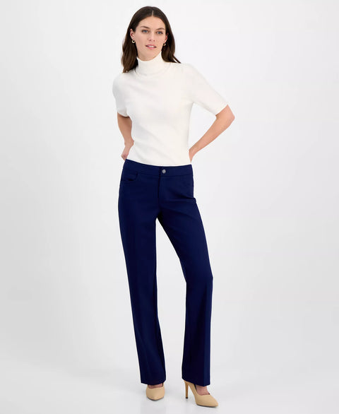 Anne Klein Women's Navy Petite Mid-Rise Bootcut Pant | Anne Klein In Lebanon