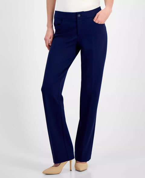 Anne Klein Women's Navy Petite Mid-Rise Bootcut Pant | Anne Klein In Lebanon