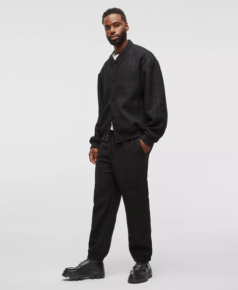 Mode of One Men's Black Tweed Bomber Jacket | Mode of One In Lebanon