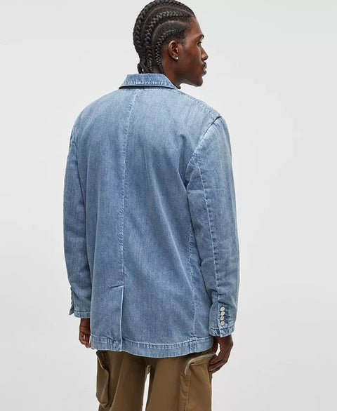 Mode of One Men's Blue Berman Denim Blazer |Mode of One In Lebanon