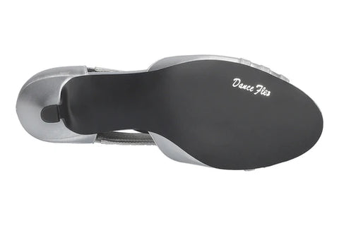 Easy Street Women's Silver Metallic Oceana Heeled Sandal | Easy Street In Lebanon