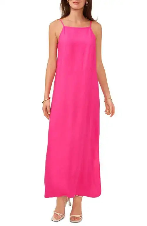 Vince Camuto Women's Fuchsia Square-Neck Sleeveless Maxi Dress|Vince Camuto In Lebanon