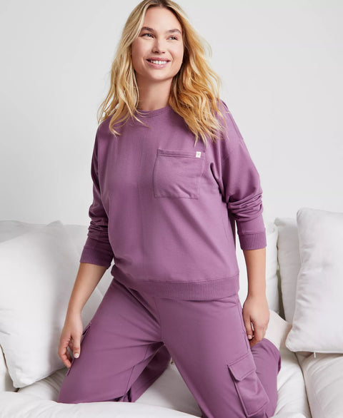 State Of Day Women's Purple Crewneck Sweatshirt | State Of Day In Lebanon