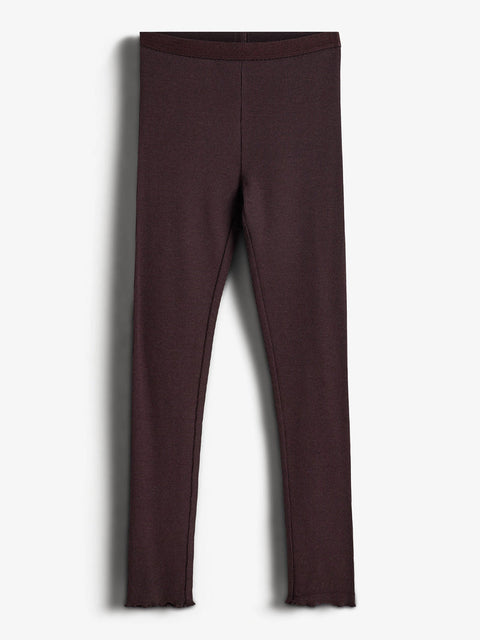 POMPdeLUX Baby Girl's Dark Purpple Leggings | POMPdeLUX In Lebanon
