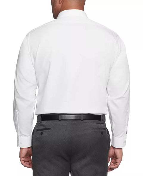 Van Heusen Men's White Classic/Regular Fit Wrinkle Free Poplin Solid Dress Shirt |Van Heusen In Lebanon