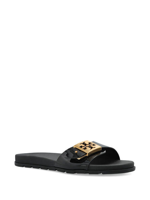 Tory Burch Women's Black Logo-Buckle Slides Slipper |Tory Burch In Lebanon